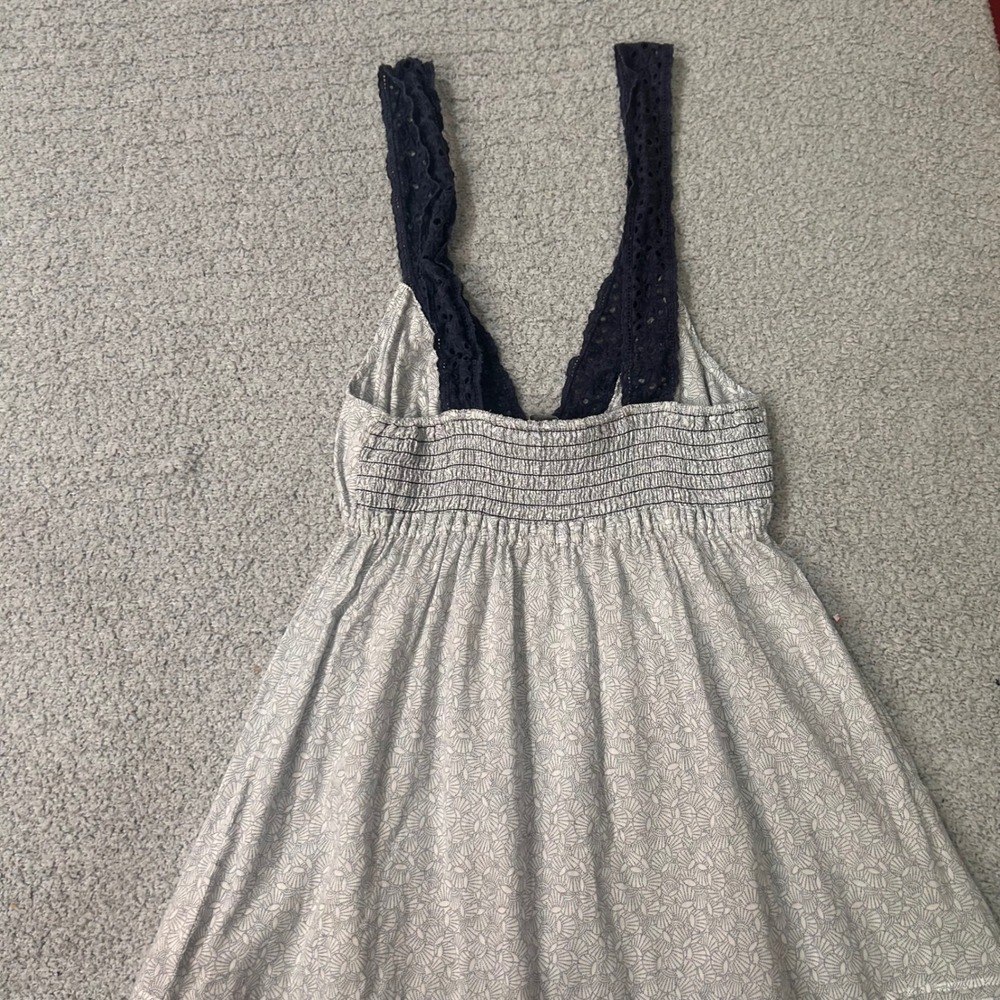 Abercrombie Babydoll Camisole Small Eyelet Navy Lace Y2K Coquette Boho 2000s - Picture 12 of 16